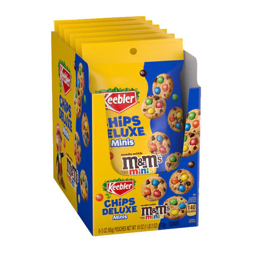 keebler chips deluxe minis cookies with m&m's minis 85 gram